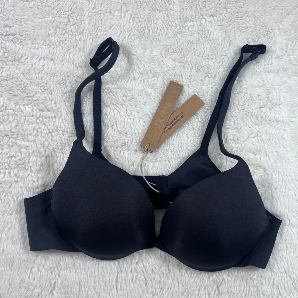 SKIMS Ultimate Push Up Plunge Bra Onyx Black BA-PLG-9214 Women's Size 32A NEW - Picture 3 of 12